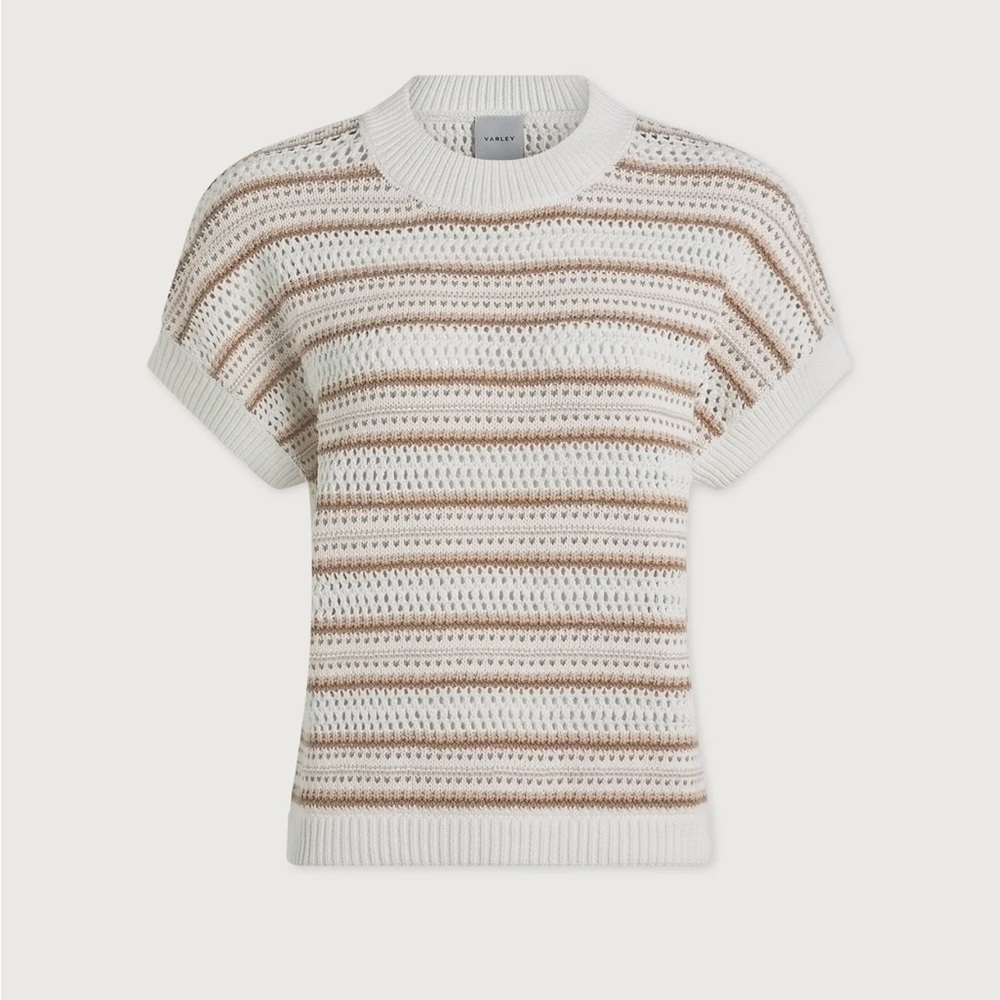 Varley Ciara Stripe Knit Top Small EUC - Picture 2 of 9